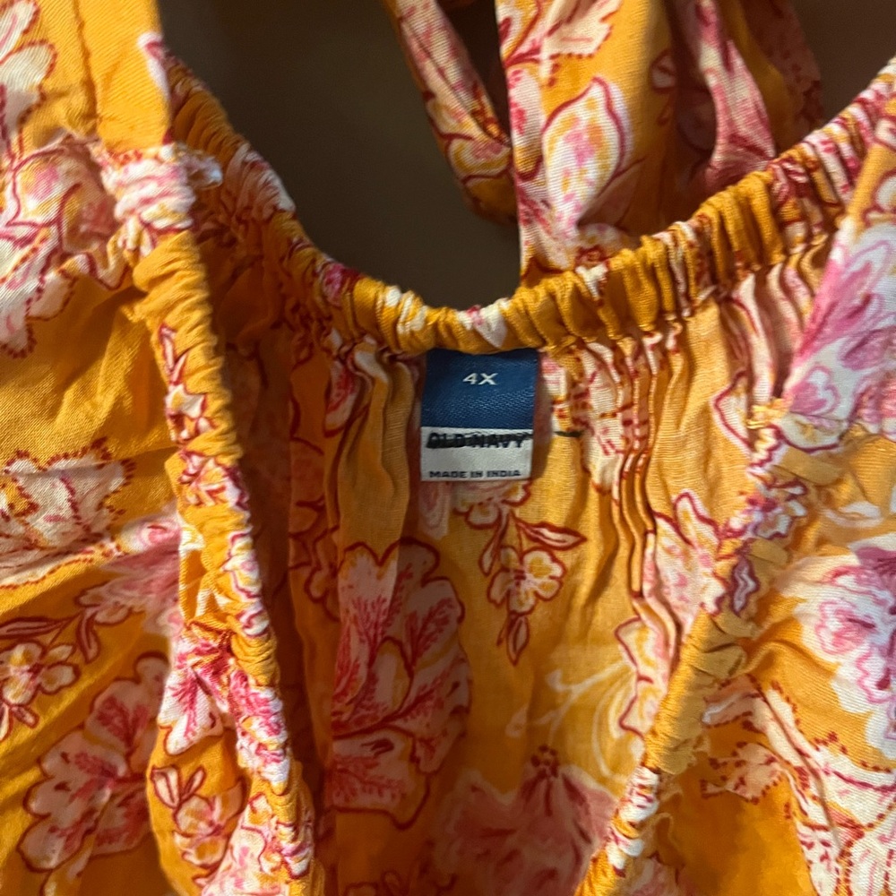 Old Navy Yellow and Pink Floral Dress